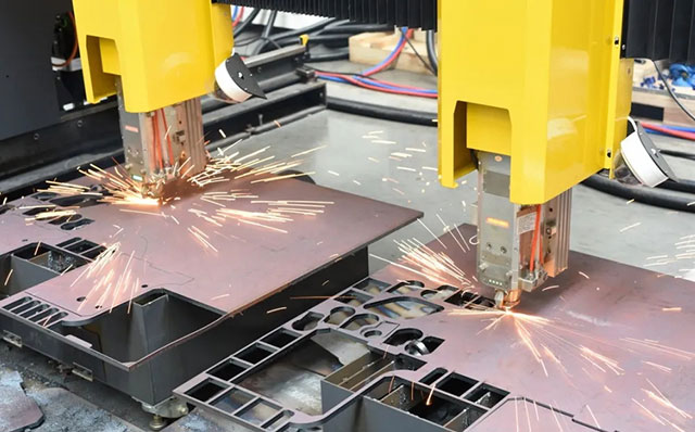 mg冰球突破双头龙门激光切割机